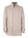 Moorer Buttoned Single-breasted Padded Jacket In Neutral