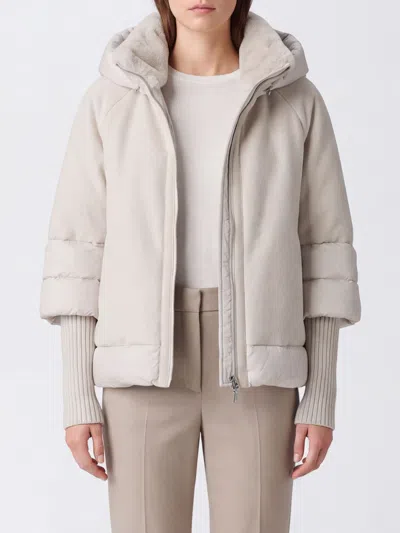 Moorer Coat Woman Color Yellow Cream In Neutral