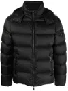Moorer Brett Quilted Down Jacket With Stand-up Hood In Black