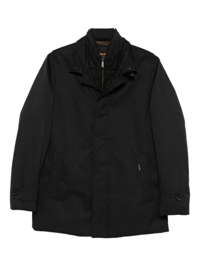 Moorer Quilted High-neck Jacket In Black