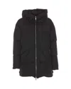 Moorer Black Down Jacket In Black