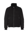 Moorer Quilted High Collar Down Jacket With Zip Pockets In Black