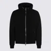 Moorer Long Sleeve Cotton Coat In Black