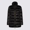 Moorer Long Quilted Down Jacket With High Collar In Black
