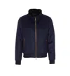 Moorer Long-sleeved Stand-collar Down Jacket In Blue