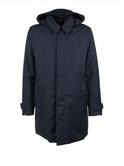 Moorer Hooded Jacket In Blue