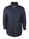 Moorer Wool Blend Coat In Blue