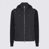 Moorer Puffer Jackets With Hood And Side Pockets In Blue