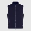 Moorer Padded Jackets With High Collar And Side Zip Pockets In Blue