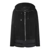 Moorer Hooded Long Sleeve Down Jacket With Pockets In Black