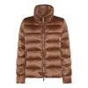 Moorer Insulated Jackets With High Collar And Pockets In Brown