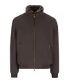Moorer Pocket Zip-up Jacket In Brown