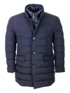 Moorer Abrigo Corto - Azul Oscuro In Dark Blu