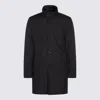 Moorer Coats Featuring High Collar And Side Pockets In Black
