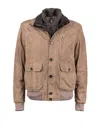 Moorer Button-fastening Flap-pocket Jacket In Brown