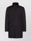 Moorer Coats Featuring High Collar And Side Pockets In Blue