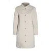 Moorer Quilted High Collar Long Jackets In Neutral