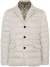 MOORER MOORER SHORT NOMOS DOWN JACKET IN WOOL AND CASHMERE BLEND