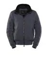 Moorer Long-sleeved Bomber Jacket In Blue