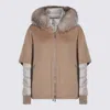Moorer Brown Wool Pegaso Down Jacket In Multi