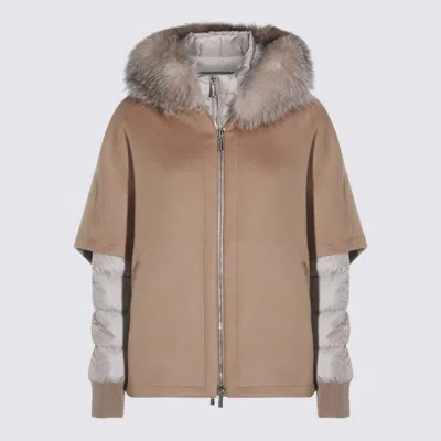 Moorer Brown Wool Pegaso Down Jacket