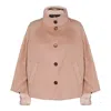 Moorer Beige Wool Down Jacket In Nocciola/noce