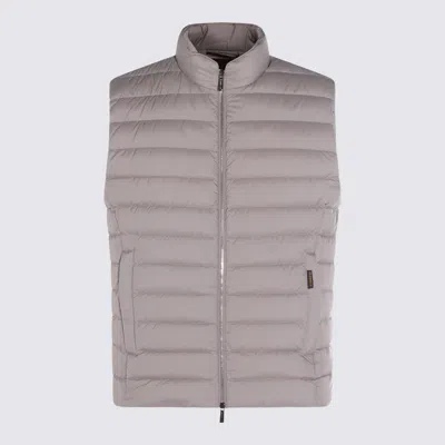 Moorer Beige Down Jacket In Gray