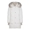 Moorer Down Jackets Fur Trim Hood In White