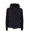 Moorer Quilted Knitted Long Sleeves Jacket In Blue