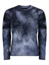 Moorer Cole-ltc Tie-dye Long-sleeve Sweater In Blue