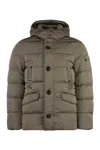 Moorer Colin Hooded Down Jacket In Turtledove