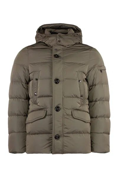 Moorer Colin Hooded Down Jacket In Turtledove