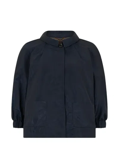 Moorer Collared Jacket In Blue