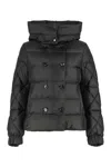 Moorer Collina Hooded Short Down Jacket In Black