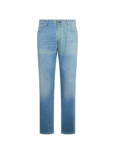 Moorer Colour-gradient Straight Jeans In Blue