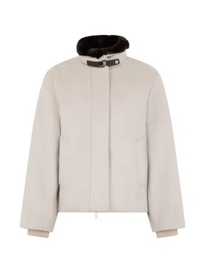 Moorer Concealed-fastening Jacket In Neutral