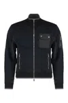 Moorer Quilted Panelled Zip-up Jacket In Black