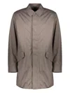 Moorer Techno Fabric Jacket In Brown