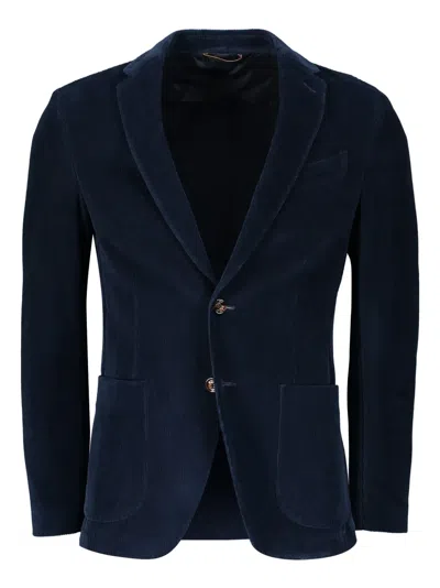 Moorer Corduroy Blazer In Blue