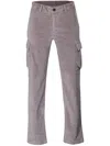 Moorer Corduroy Cargo Trousers In Grau