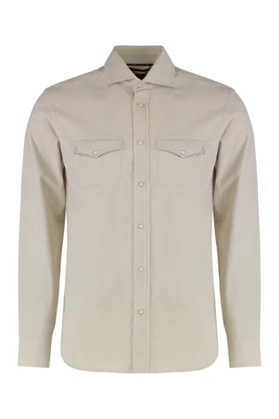 Moorer Corduroy Shirt In Gray