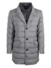 Moorer Costanzo Single-breasted Padded Coat In Gray