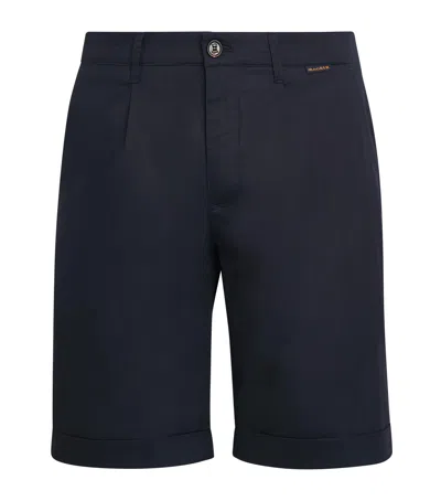 Moorer Cotton-blend Alicudi Shorts In Blue