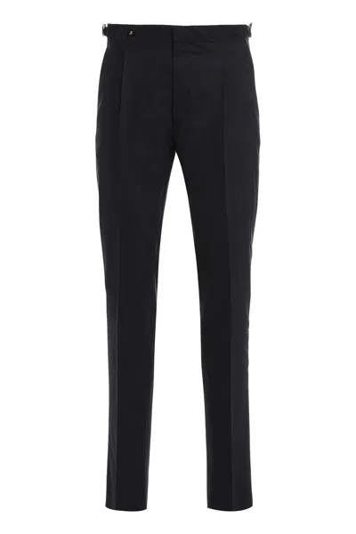 Moorer Cotton Blend Trousers In Blue