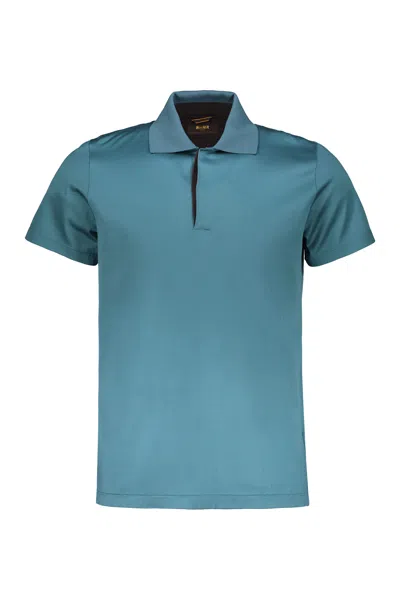 Moorer Cotton Polo Shirt In Green