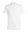 Moorer Cotton Press-stud Polo Shirt In White