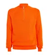 Moorer Cotton Quarter-zip Sweater In Red