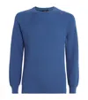 Moorer Cotton Ribbed Sweater In Blue
