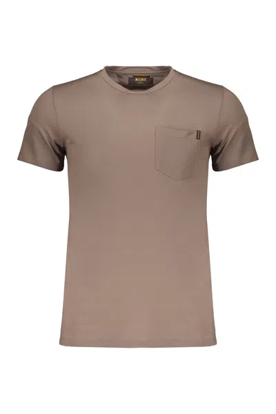 Moorer Cotton T-shirt In Brown