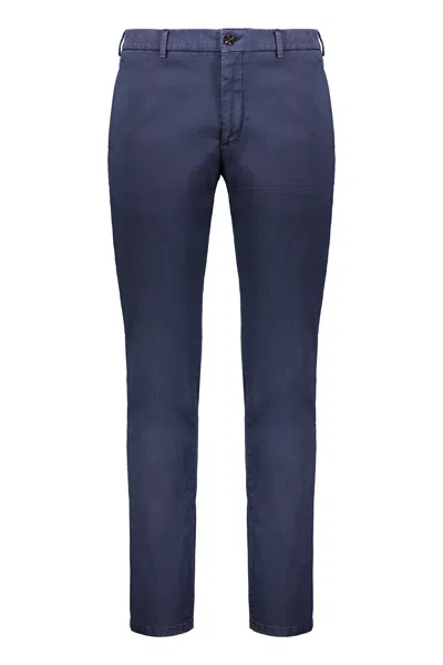 Moorer Cotton Trousers In Blue